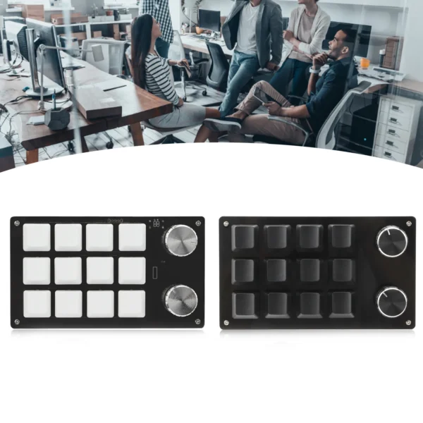 Mechanical Gaming Keypad One Handed Macro Mechanical Keyboard 12 Key Multifunction DIY Programmable Keypad for Office Gaming - Image 2