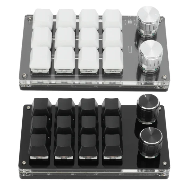 Mechanical Gaming Keypad One Handed Macro Mechanical Keyboard 12 Key Multifunction DIY Programmable Keypad for Office Gaming