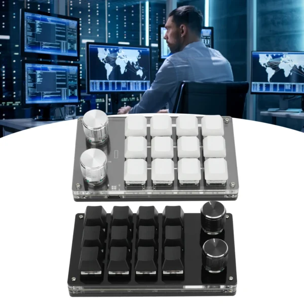 Mechanical Gaming Keypad One Handed Macro Mechanical Keyboard 12 Key Multifunction DIY Programmable Keypad for Office Gaming - Image 4