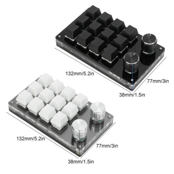 Mechanical Gaming Keypad One Handed Macro Mechanical Keyboard 12 Key Multifunction DIY Programmable Keypad for Office Gaming - Image 5
